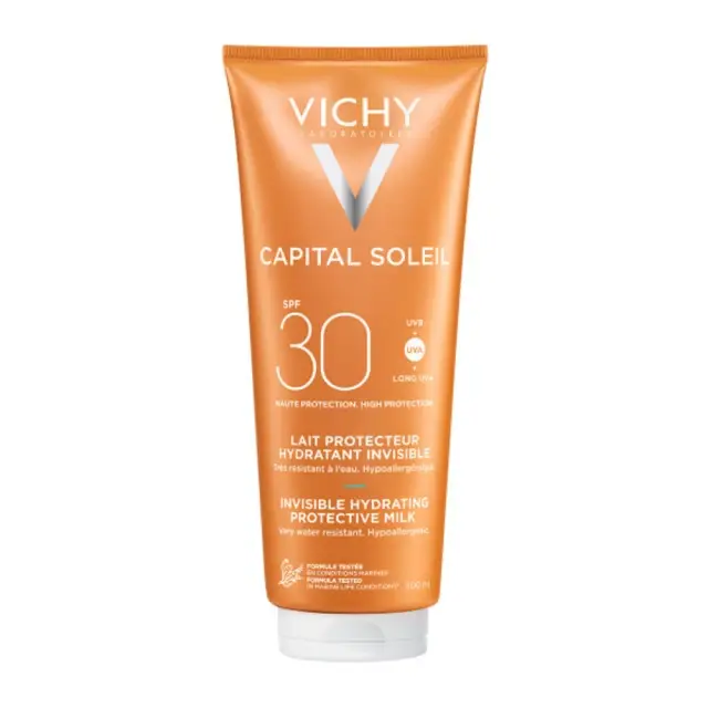 Vichy Capital Soleil Мляко за лице и тяло SPF30 - за цялото семейство, 300 мл