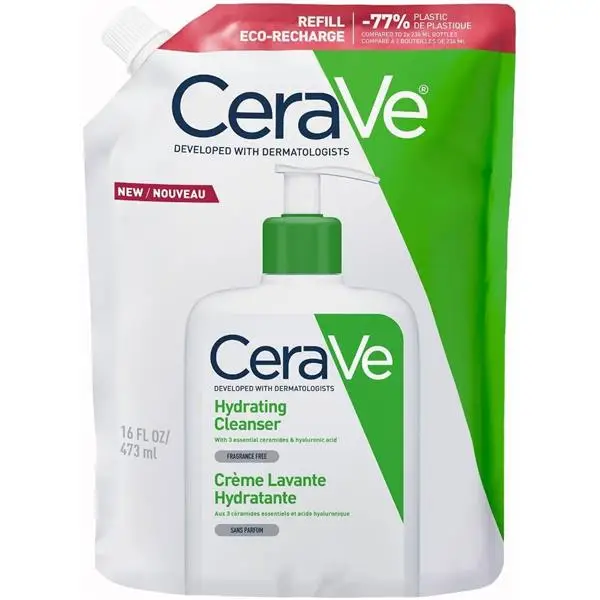 CeraVe Измиващ крем хидратиращ,лице и тяло 473 мл, пълнител