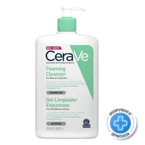 CeraVe Почистваща гел-пяна за лице и тяло - нормална към мазна кожа, 1000 мл