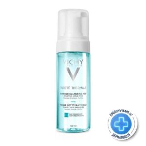 Vichy Pureté Thermale Почистваща вода-пяна за лице /зелена/ - 150 мл