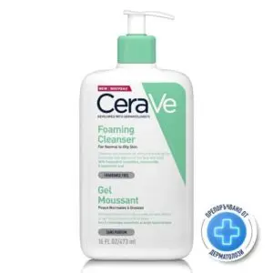 CeraVe Cleansing Gel-Mousse for Face and Body - Normal to Oily Skin, 473 ml