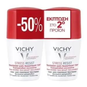 Vichy Stress Resist Промо комплект Рол-он дезодорант против изпотяване 72 ч, 2 × 50 мл
