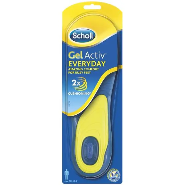 Scholl GelActiv Everyday Стелки за мъже, 2 бр.