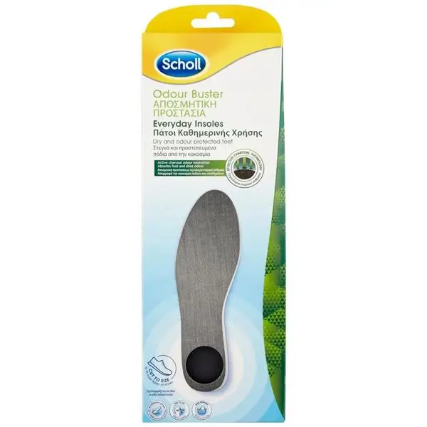 Scholl Odour Buster Anti-perspirant and Odour Insoles, size 36–46