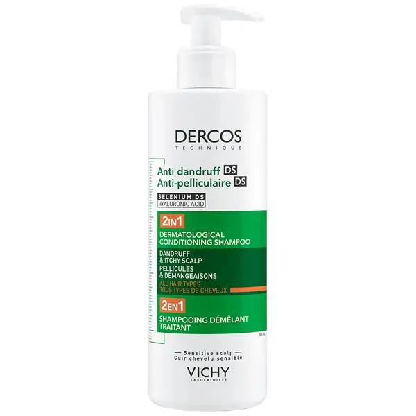 Vichy Dercos 2 in 1 anti-dandruff shampoo and conditioner, 390 ml