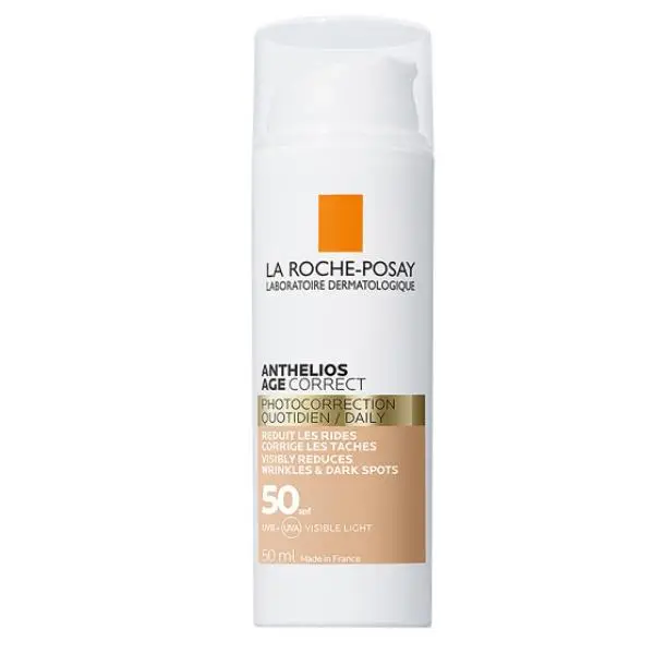 La Roche-Posay Anthelios Age Correct Anti-Photoaging Face Cream with Antioxidant Effect SPF 50+ - Tinted, 50 ml