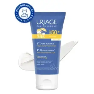 Uriage Bébé 1ère Минерален слънцезащитен крем SPF50+ за бебета и деца, 50 мл