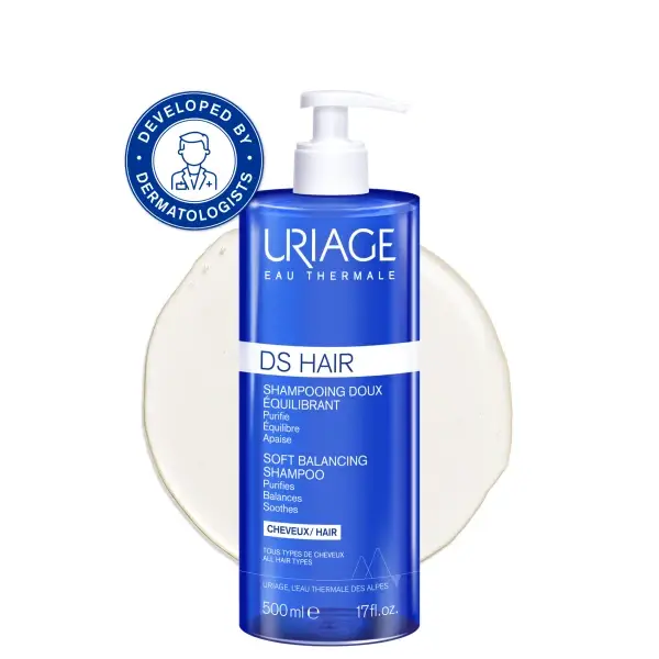 Uriage DS Hair Gentle Balancing Shampoo, 500 ml