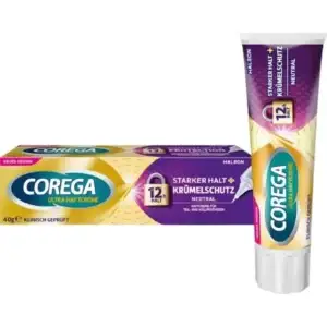 Corega (Корега) Ultra Фиксиращ крем за зъбни протези, неутрален вкус, 40 г