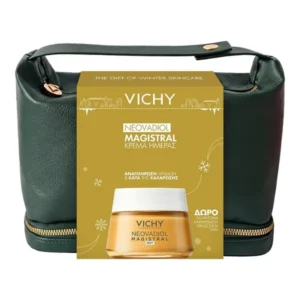 Vichy Промо комплект Neovadiol Magistral Дневен крем-балсам 50 мл + Pureté Thermale Почистващо мляко 3-в-1 100 мл и несесер