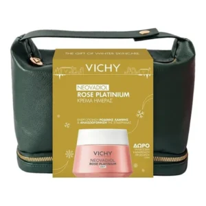 Vichy Промо комплект Neovadiol Rose Platinum Дневен крем 50 мл + Pureté Thermale Почистващо мляко 3-в-1 100 мл и несесер